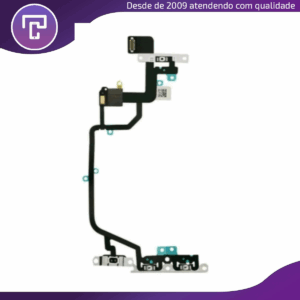 Cabo Flex Flash, Botão Power, Botão Volume, Chave Vibra e Microfone Traseiro Compatível iPhone Xr