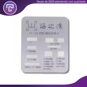 Kit Stencil BGA Eeprom Tela iPhone 11 ao 15 Pro Max