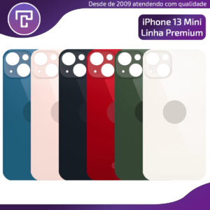 Tampa Traseira Compatível iPhone 13 Mini Furo Maior