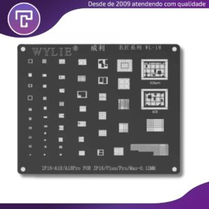 Stencil BGA iPhone 16, 16 Plus, 16 Pro e 16 Pro Max WL - 18