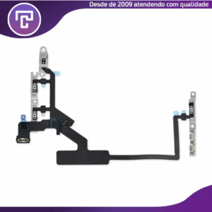 Cabo Flex Power, Volume e Chave Vibra iPhone 14 Pro Max - Original China